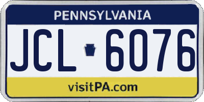 PA license plate JCL6076