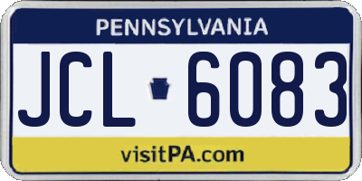 PA license plate JCL6083
