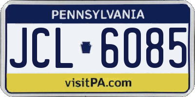 PA license plate JCL6085