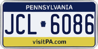 PA license plate JCL6086
