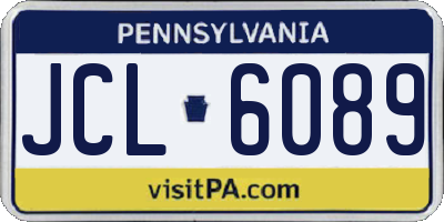 PA license plate JCL6089