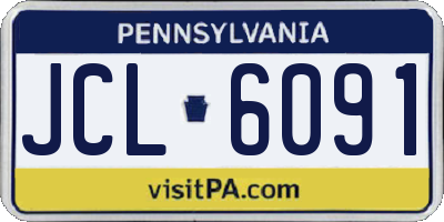 PA license plate JCL6091