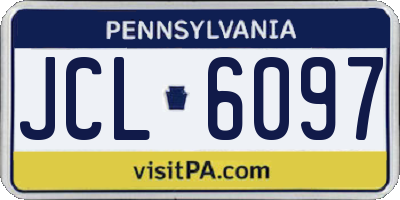 PA license plate JCL6097
