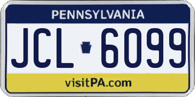 PA license plate JCL6099