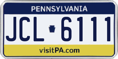 PA license plate JCL6111