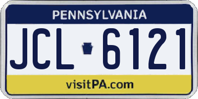 PA license plate JCL6121