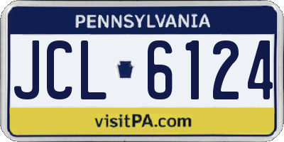 PA license plate JCL6124