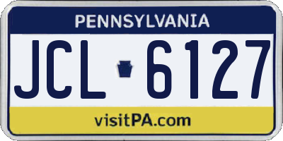 PA license plate JCL6127