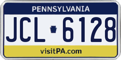PA license plate JCL6128