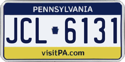 PA license plate JCL6131
