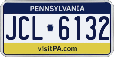 PA license plate JCL6132