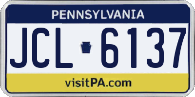 PA license plate JCL6137
