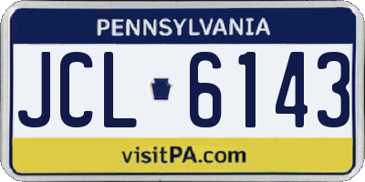 PA license plate JCL6143