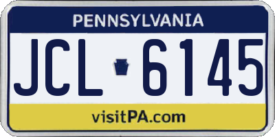 PA license plate JCL6145