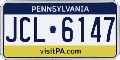 PA license plate JCL6147