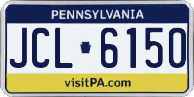PA license plate JCL6150