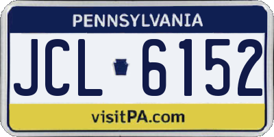 PA license plate JCL6152