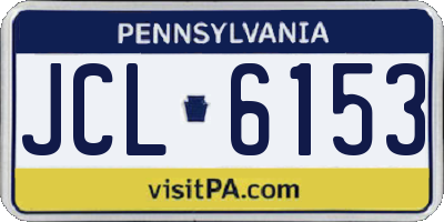 PA license plate JCL6153