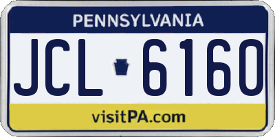 PA license plate JCL6160