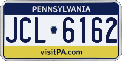 PA license plate JCL6162