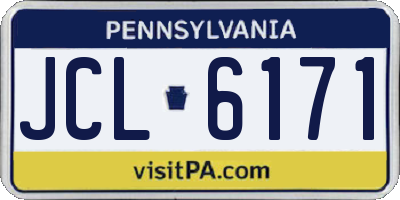 PA license plate JCL6171