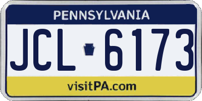 PA license plate JCL6173