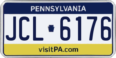 PA license plate JCL6176
