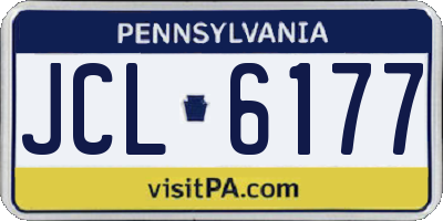 PA license plate JCL6177