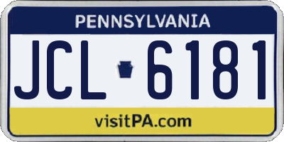 PA license plate JCL6181