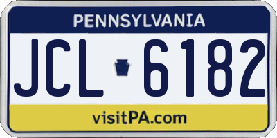PA license plate JCL6182