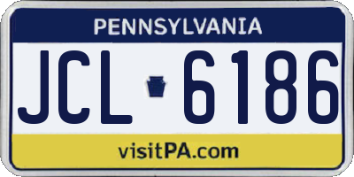 PA license plate JCL6186