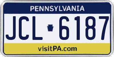 PA license plate JCL6187
