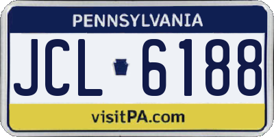 PA license plate JCL6188