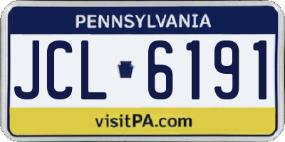 PA license plate JCL6191