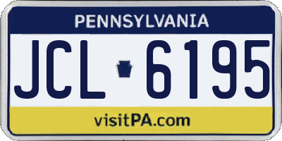 PA license plate JCL6195