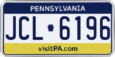 PA license plate JCL6196