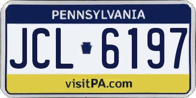 PA license plate JCL6197