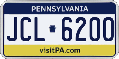 PA license plate JCL6200