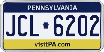 PA license plate JCL6202