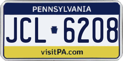 PA license plate JCL6208
