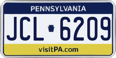 PA license plate JCL6209