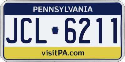 PA license plate JCL6211