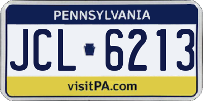 PA license plate JCL6213