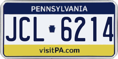 PA license plate JCL6214