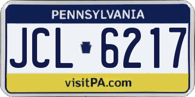 PA license plate JCL6217