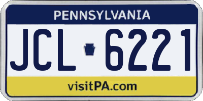PA license plate JCL6221