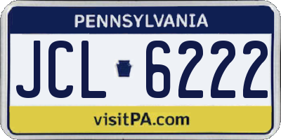 PA license plate JCL6222