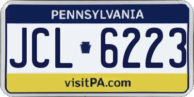 PA license plate JCL6223