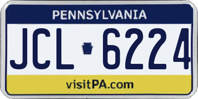 PA license plate JCL6224