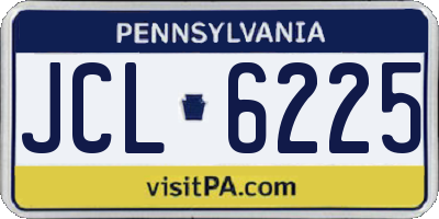 PA license plate JCL6225